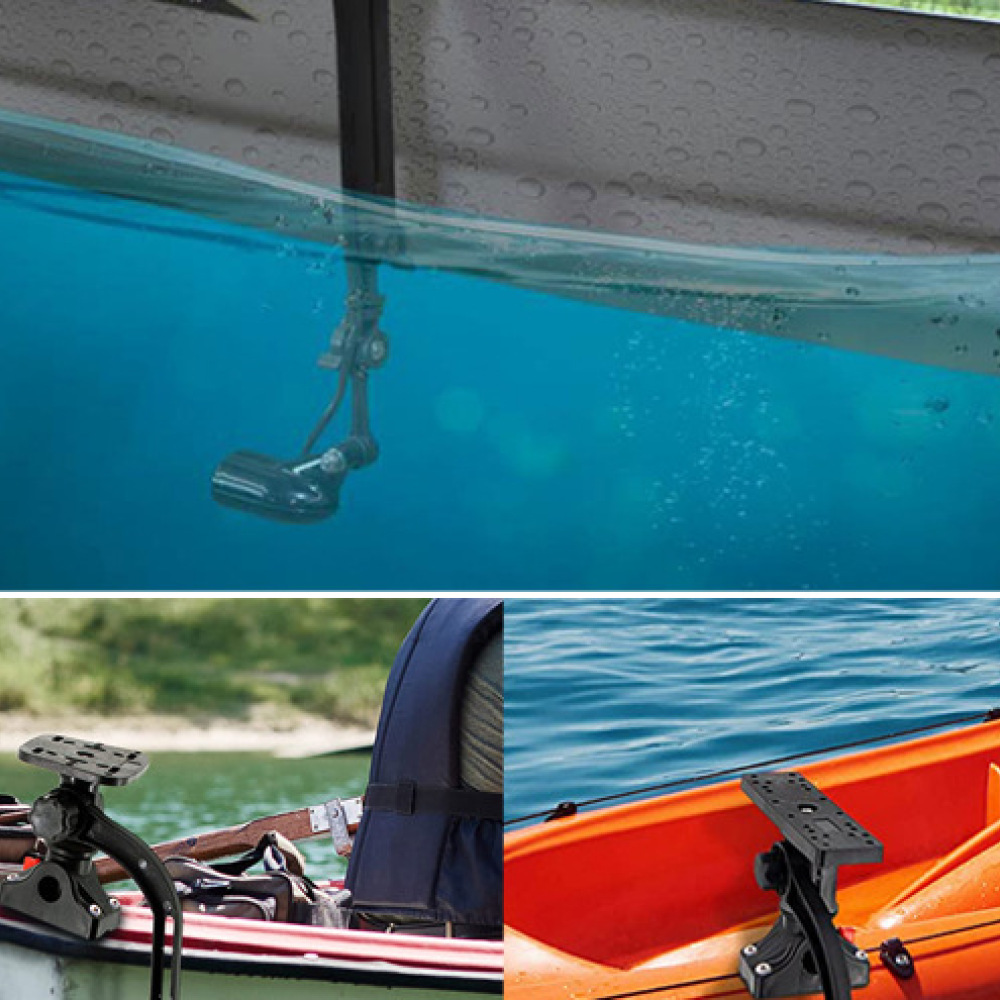 Fishing Kayak Fish Finder Mount - ขายึดเครื่องหาปลาสำหรับเรือประมง ขายึดโซนาร์แบบหมุนได้ ปรับระดับได้ อุปกรณ์เสริมสำหรับตกปลาในพื้นที่กลางแจ้ง