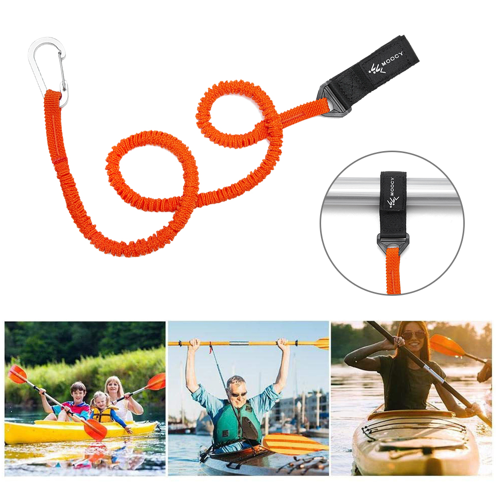 5-1PCS ยืดหยุ่น Kayak Canoe Pa - Fishing Kayak Paddle Leash บทวิจารณ์และราคา