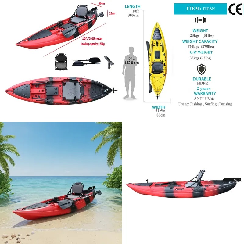 เรือคายัคแบบนั่งเดี่ยวขนาด 10  - Fishing Kayak Seat บทวิจารณ์และราคา