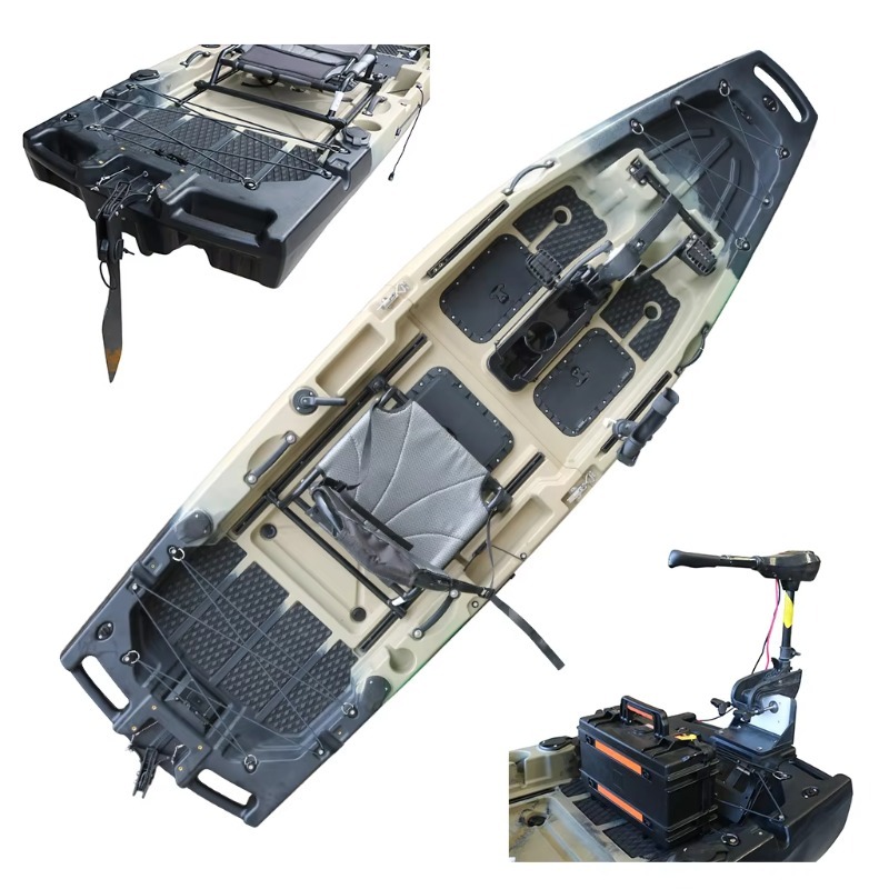 เรือคายัคแบบนั่งบน HDPE/PE สำห - Fishing Kayak Paddle บทวิจารณ์และราคา
