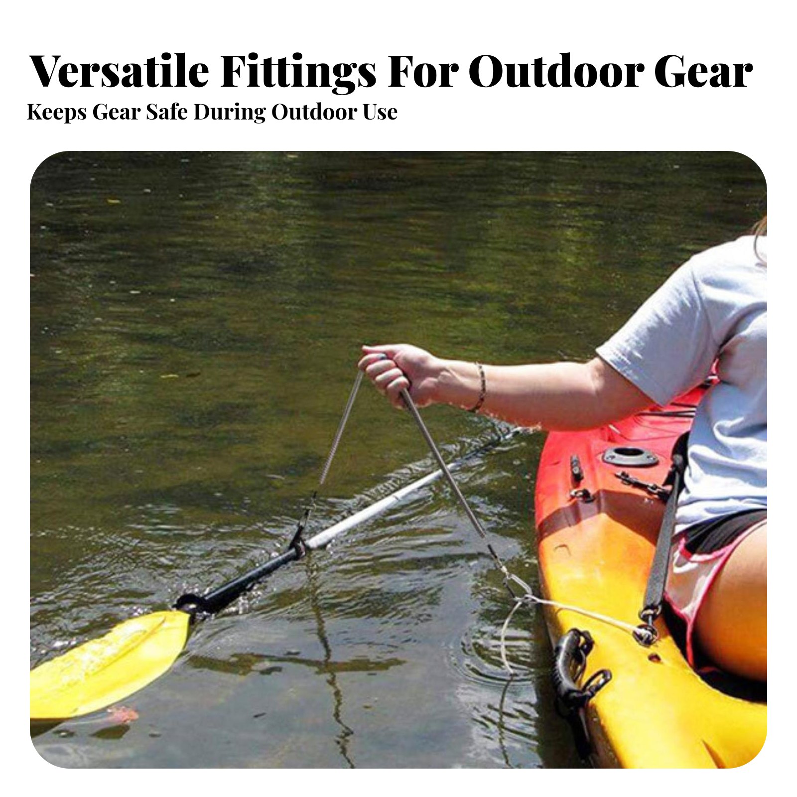 สายรัดคันเบ็ดแบบยืดหดได้ สายรั - Fishing Kayak Paddle Leash บทวิจารณ์และราคา